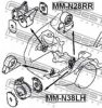 MITSUBISHI MB691492 Engine Mounting